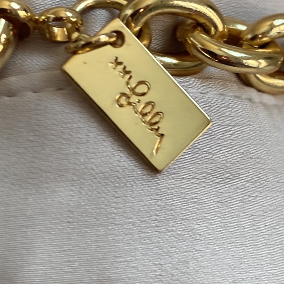 Lilly Pulitzer Women’ Seahorse Turquoise Tassel Necklace GoldTone -22”L Like New - Picture 7 of 7